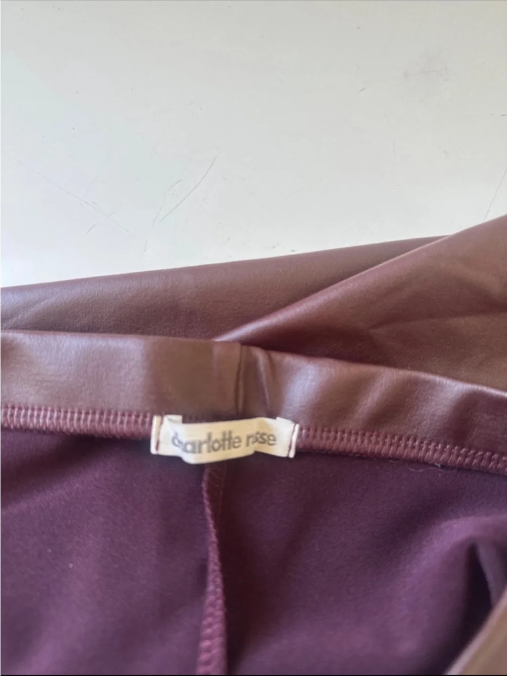Charlotte Russe Chocolate Brown Faux Leather Mini Skirt